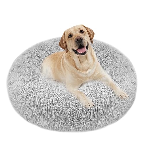 OKPOW Cuccia Morbida per Cani Gatto: Pelosa Lettino Puffy per Cuccioli Nuvola - Lavabile Peluche Ciambella Cuccia Calmante per Animali Domestici
