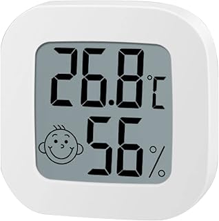 TROKAF Mini Indoor Thermometer Humidity Monitor Digital LCD Temperature Sensor Gauge Humidity Meter Temperature Gauge Thermometer Room Hygrometer Gauge Weather Station
