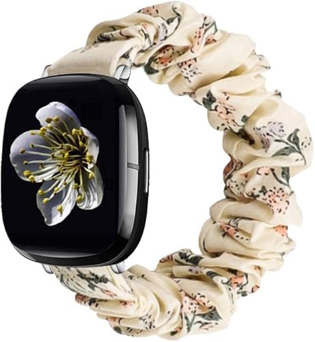 Miniatura 6 de GTHY Compatible con bandas Fitbit SenseVersa 3Versa 4Sense 2, para mujeres y niñas, correas de repuesto de tela de coletero, accesorios, tamaño