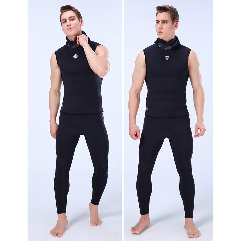 Gilet de plongée homme néoprène 3 mm sans manches capuche pour plongée surf natation voile
