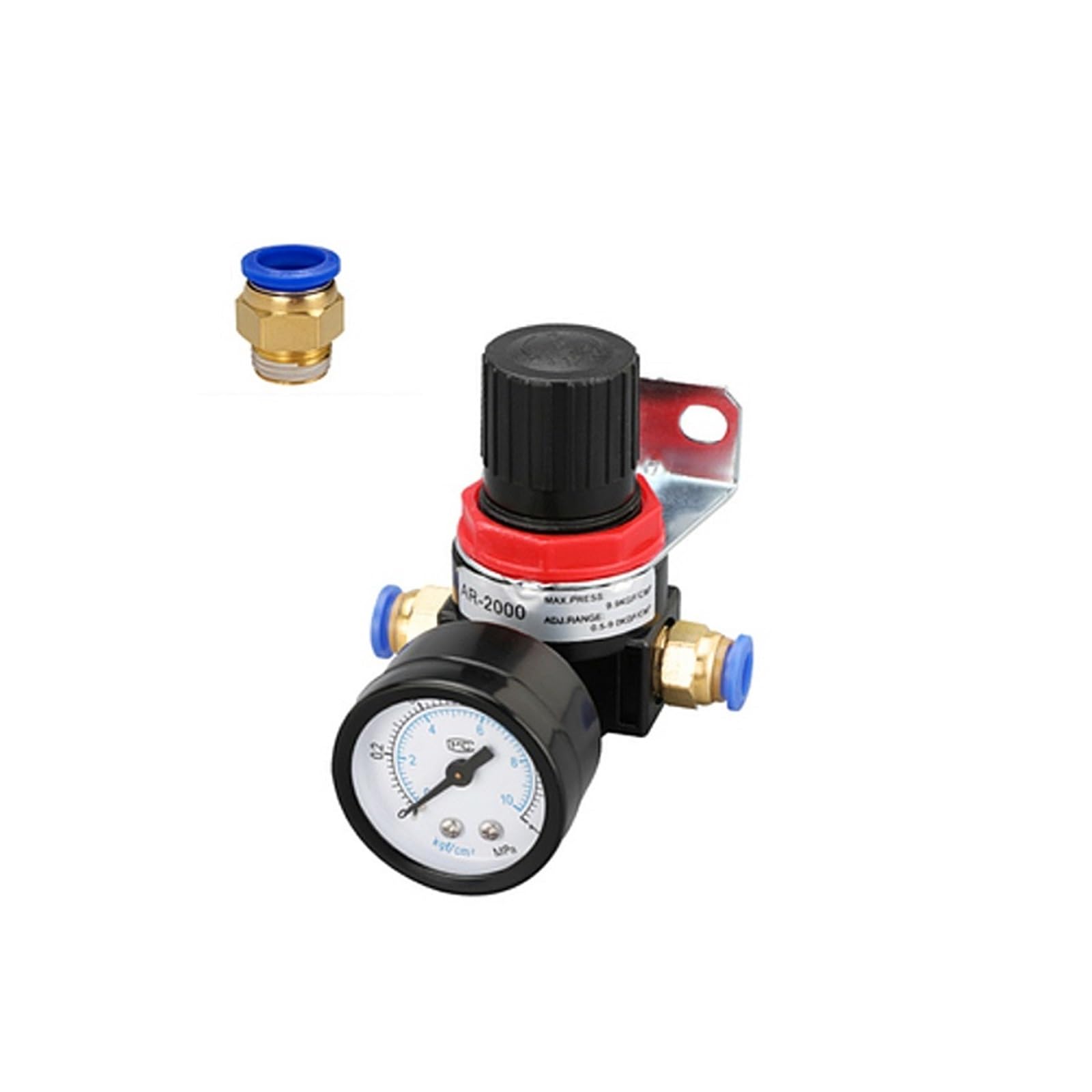 Regulator ciśnienia powietrza AR2000 G1/10.2 cm pneumatyczna kontrola odciążenia sprężarki regulator urządzenie przetwarzające akcesoria do manometru (z złączkami 12 mm)