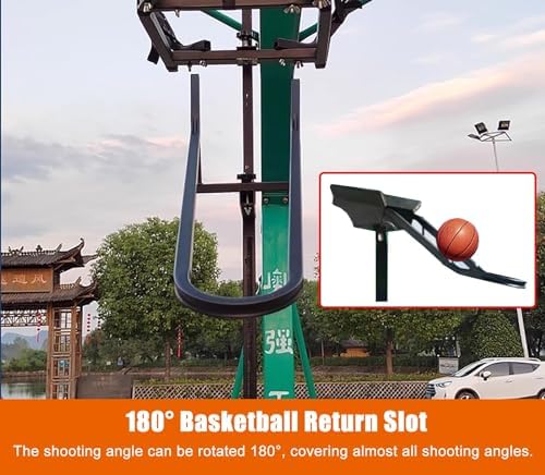 Automatic Basketball Return System - Effortless Ball Retrieval for Hoop Floor Standing & Rolling Net Catcher Ideal for Indoor & Outdoor Play