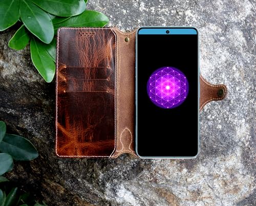 Yogurt Case for Google Pixel 8 Pro - 5G, Genuine Leather Wallet Cover for Pixel 8 Pro, Handmade Dark Brown