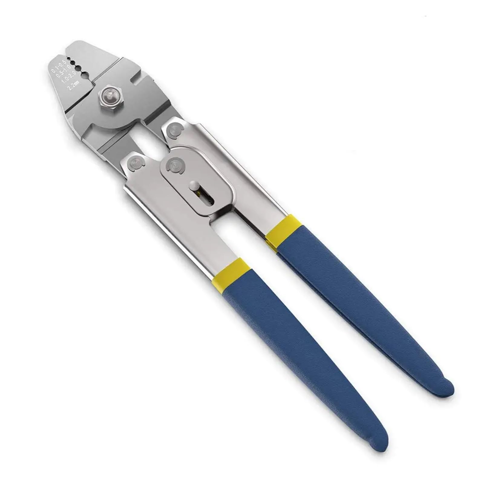 Wire Rope Crimping Pliers Aluminum Ferrules-Accommodates Cables up to 2.2mm for Loop Sleeves and Swaging Crimper Tool Kit Clamp(SJ-255)