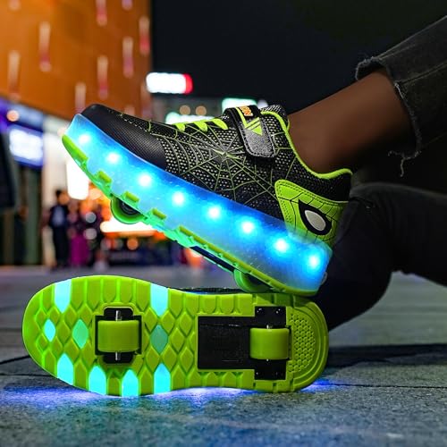 LED Light-Up Kids Roller Sneakers - Boys & Girls Adjustable Roller Shoes for Sports, Birthday, Christmas & Performance Gifts3