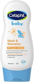 Cetaphil Baby Wash and Shampoo with Organic Calendula 230 ml
