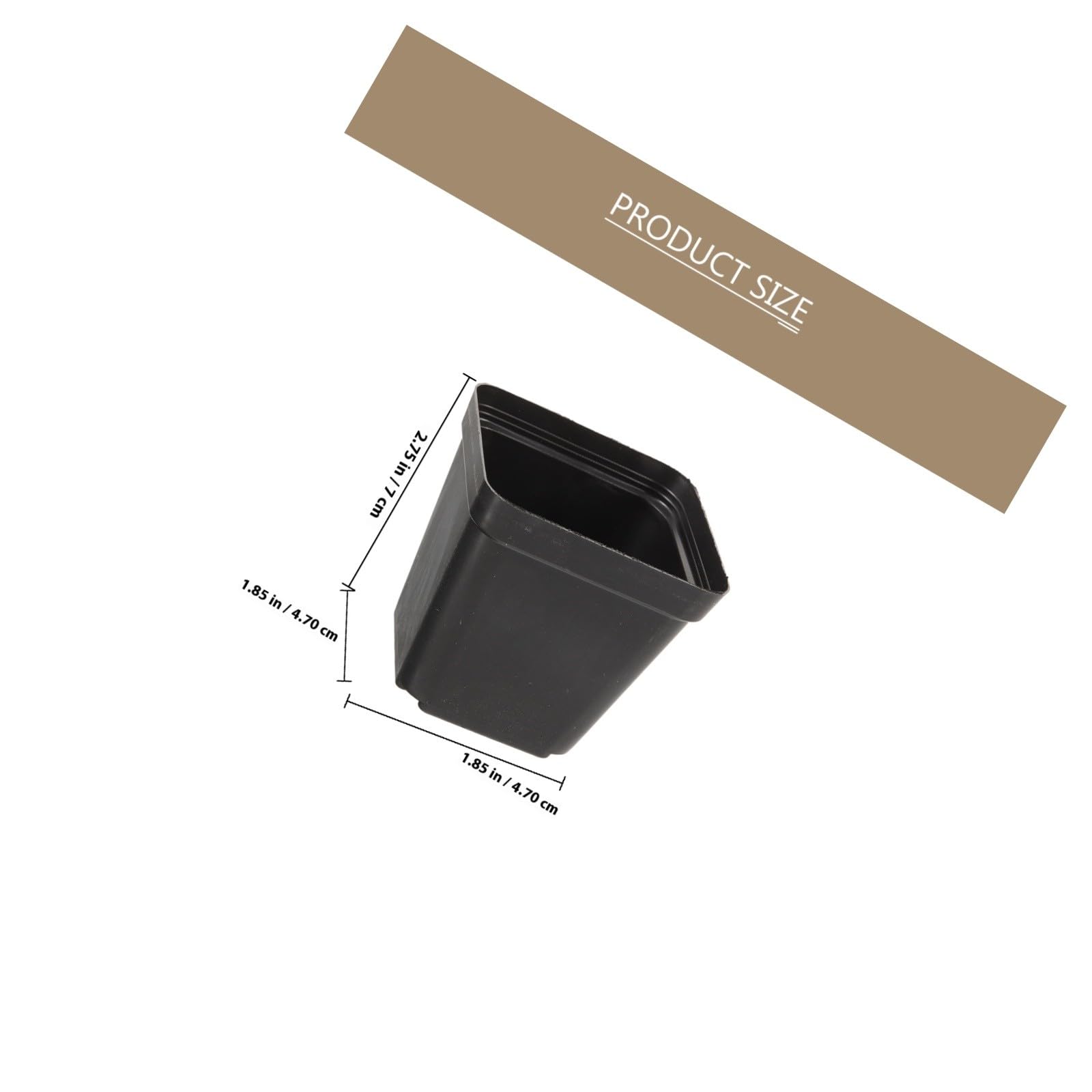 Gadpiparty Lot de 120 Pots en Plastique Noirs Carrés pour Semis avec Trous de Drainage, Réutilisables, Culture de Succulentes et Fleurs en Intérieur ou Extérieur