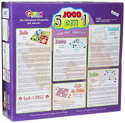 Jogo 5 em 1 Infantil Carlu Brinquedos