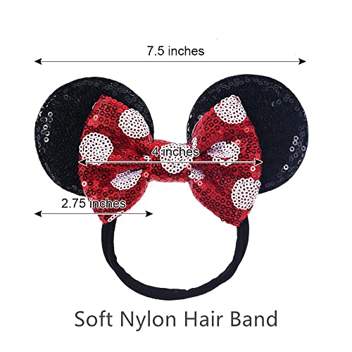 Jiahang COMOYA Mouse Ears Sequin Bow Nylon Hairband thumb #1