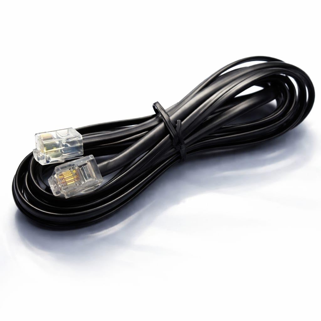 Telephone Line Cable, Black, RJ11 Male to Male Connector, 3 Meter Length, Universal Compatibility for Landline Phones (3 METER)-picture-14