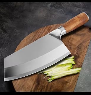 Wizbiz 7 Inch Blade Meat Cleaver Knife for Kitchen Heavy Duty Meat Knife Butcher Cleaver Chopper for Cutting Mutton, Chick... Price In India