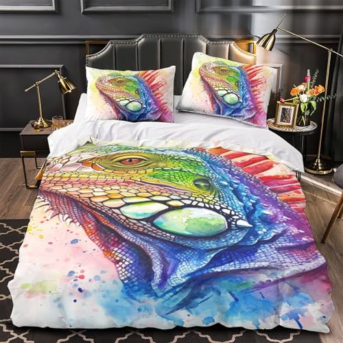 Linge de lit lézard 3D avec microfibre super douce haute densité 140x200 - 4
