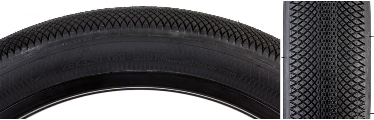 Sunlite Crusher Cruiser Tire, 26 x 3.5, Black/Black