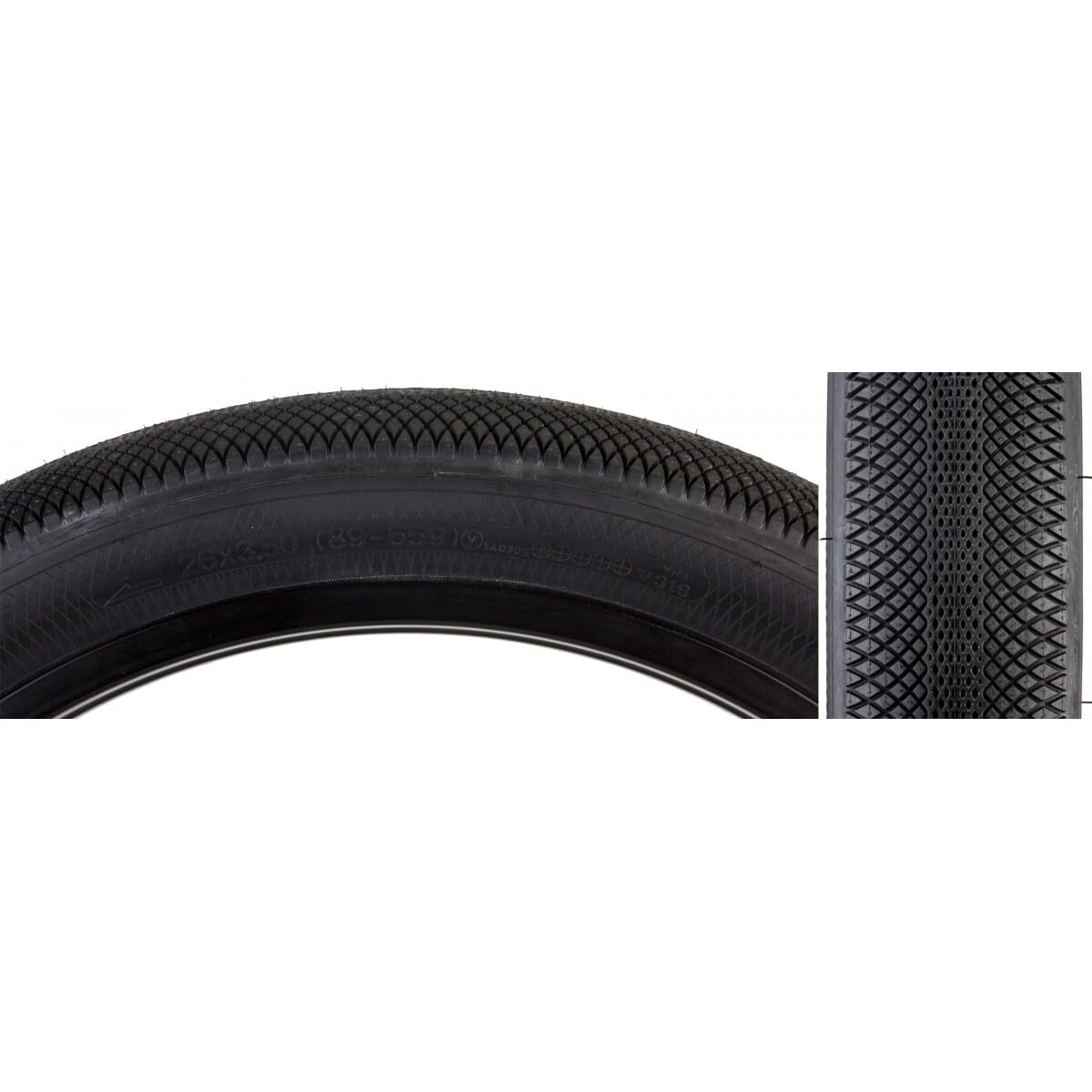 Pneu Sunlite Cruiser 80 – 26 X 2,125 – Noir/gomme – Pour Vélo Cruiser