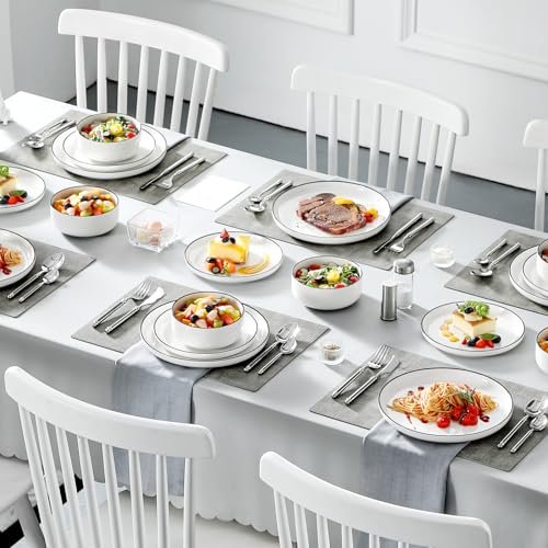 MALACASA Dinnerware Set, 18 Pieces Porcelain Plates and Bowls Sets for 6 by MALACASA - Image 9