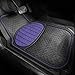 FH Group Automotive Touchdown Floor Mats - Full Rubber Indigo Set, Universal Fit, Trimmable, Heavy-Duty, Climaproof for Most Sedans and SUVs