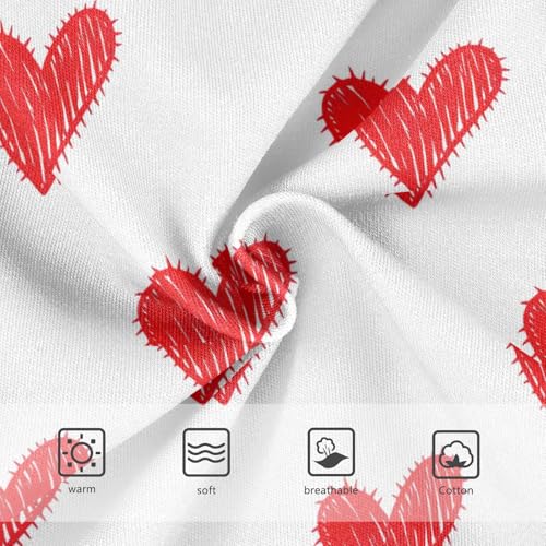 Joisal Valentine Red Hearts White Toddler Underwear Floral 2t Cotton Panties for Girl Colorful Briefs Undies Kids3