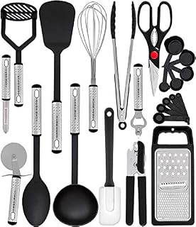 Kitchen Utensil Set - 23 Nylon Cooking Utensils - Kitchen Utensils with Spatula