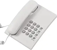 Mingzhe Telefone Compacto e Leve Com Fio, Rediscagem/pausa/flash/retenção Eficiente para Idosos, Música Em Espera, Ampla Aplicação Off-white WS1107 (Branco)