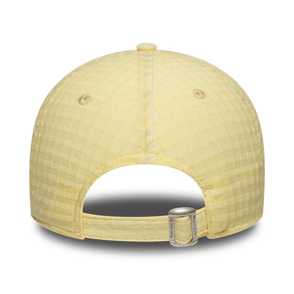 New Era Gorra de mujer MLB 9TWENTY Seersucker New York Yankees, color amarillo pastel
