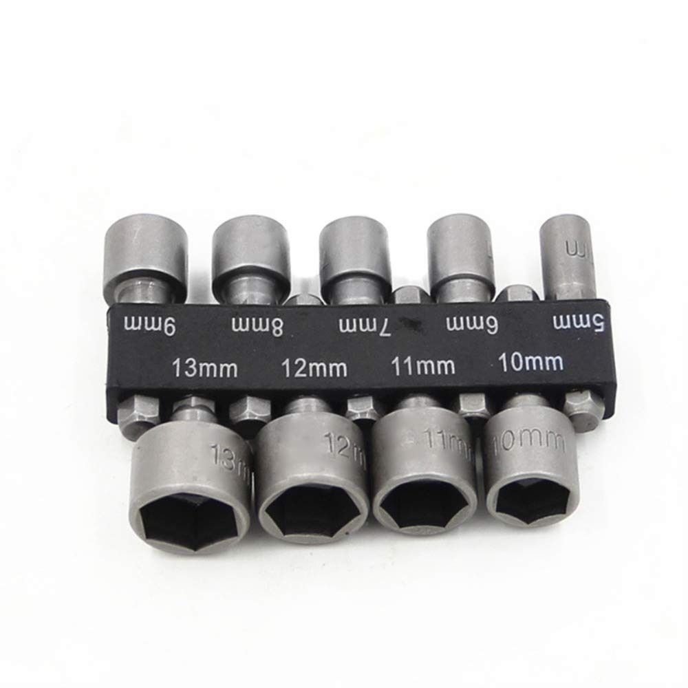 szt. 5mm-13mm Adapter klucza nasadowego Zestaw kluczy kluczy udarowych Wkrętak grzechotkowy z udarem pneumatycznym Zestaw wierteł wkrętaków sześciokątnych Adapter nasadowy Adapter bitów Gniazdo metr