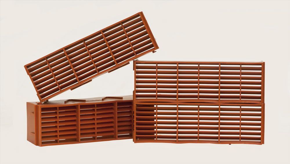 3 x Terracotta Air Bricks Vent 9" x 3" Grille Flow Ventilation UK Plastics
