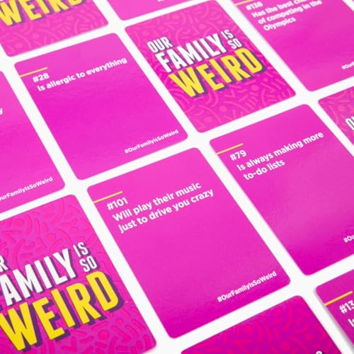 DSS Games Our Family is So Weird [A Family Card Game to Decide Who’s Most Likely to | Game Night Idea for Teens, Adults & Groups Great for Reunions, Vacation, Road Trips]