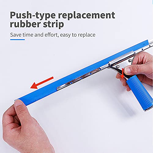 Fensterwischer Profi, ZoneYan Glaswischer Fenster, Fenster Abzieher Gummi, Fensterwischer Abzieher, Glaswischer Edelstahl, Wasserabzieher Fenster, Glasabzieher, Duschabzieher, Fensterputzer