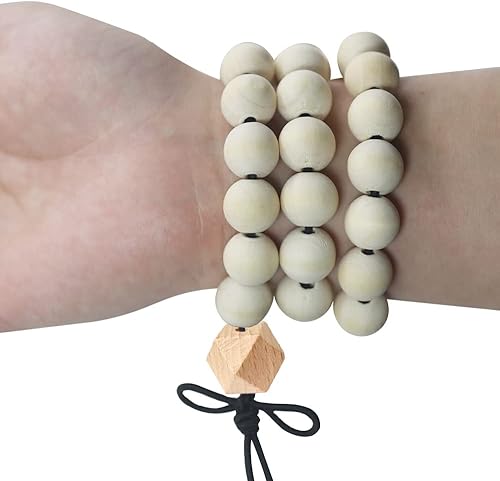 Miniatura 6 de 120 cuentas de chunk de madera octangle de 0.630 in para hacer llaveros, manualidades, casa de campo, decoración del hogar y fiesta