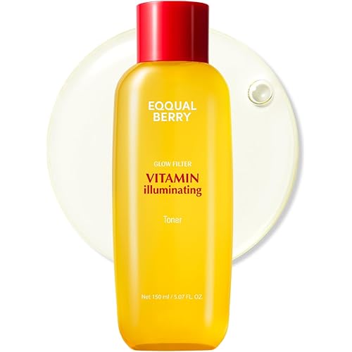 EQQUALBERRY Vitamin Illuminating Toner - Brightening Vitamin C & Niacinamide 3% | Gentle Daily Exfoliating | Skin-Prep Hydration for Glowy Skin(5.07 fl.oz / 150ml)