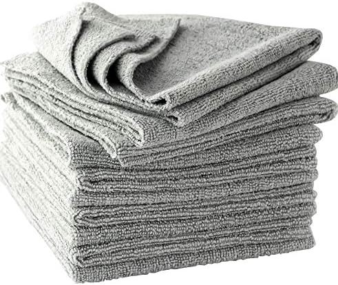 The Mop Mobs Silver Microfiber Antibacterial Cloth Wipes Out Germs & Allergens To Protect Your Familys Health Without Harsh Chemicals! 10 Pack Super Soft Cleaning Towels That Wont Scratch or Streak