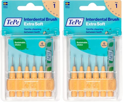 Blister X-Soft 0.45 mm - Turuncu Diş Arayüz Fırçası (1x 6 Adet) (2 paketi)