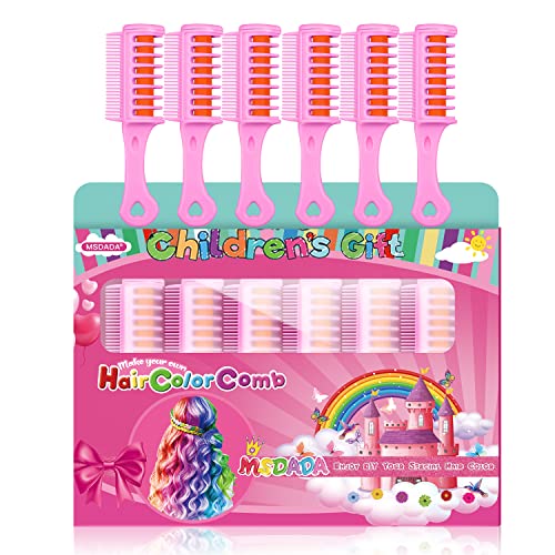 New Hair Chalk Comb with light hair, Washable Temporary Hair Color Dye for Birthday Party, Christmas,New Year (Orange)