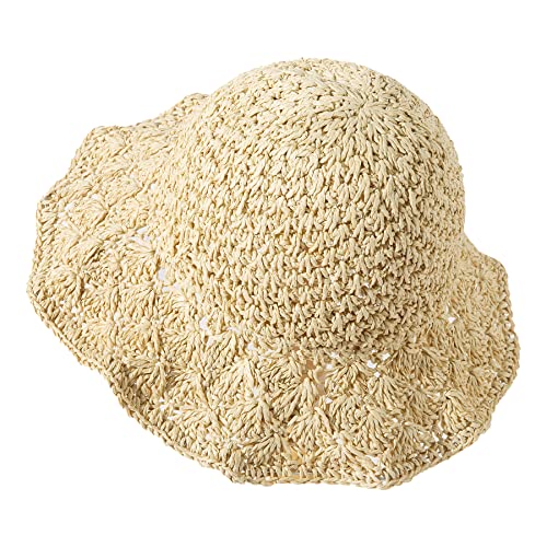 Jastore Little Girl Kids Summer Straw Hat Toddler Girls Wide Brim Floppy Beach Sun Hat Outdoor Sun Hat