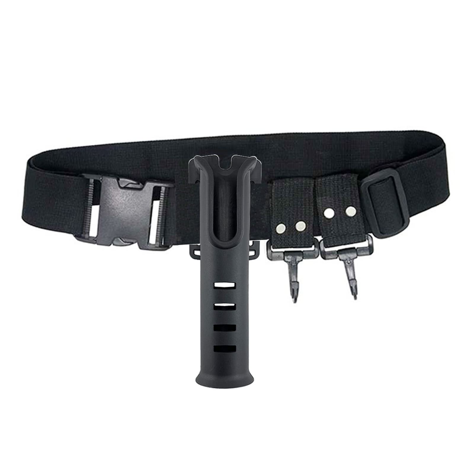 BigTronFishing Belt Rod Holder with Adjustable Fishing Wader Belt (Black)
