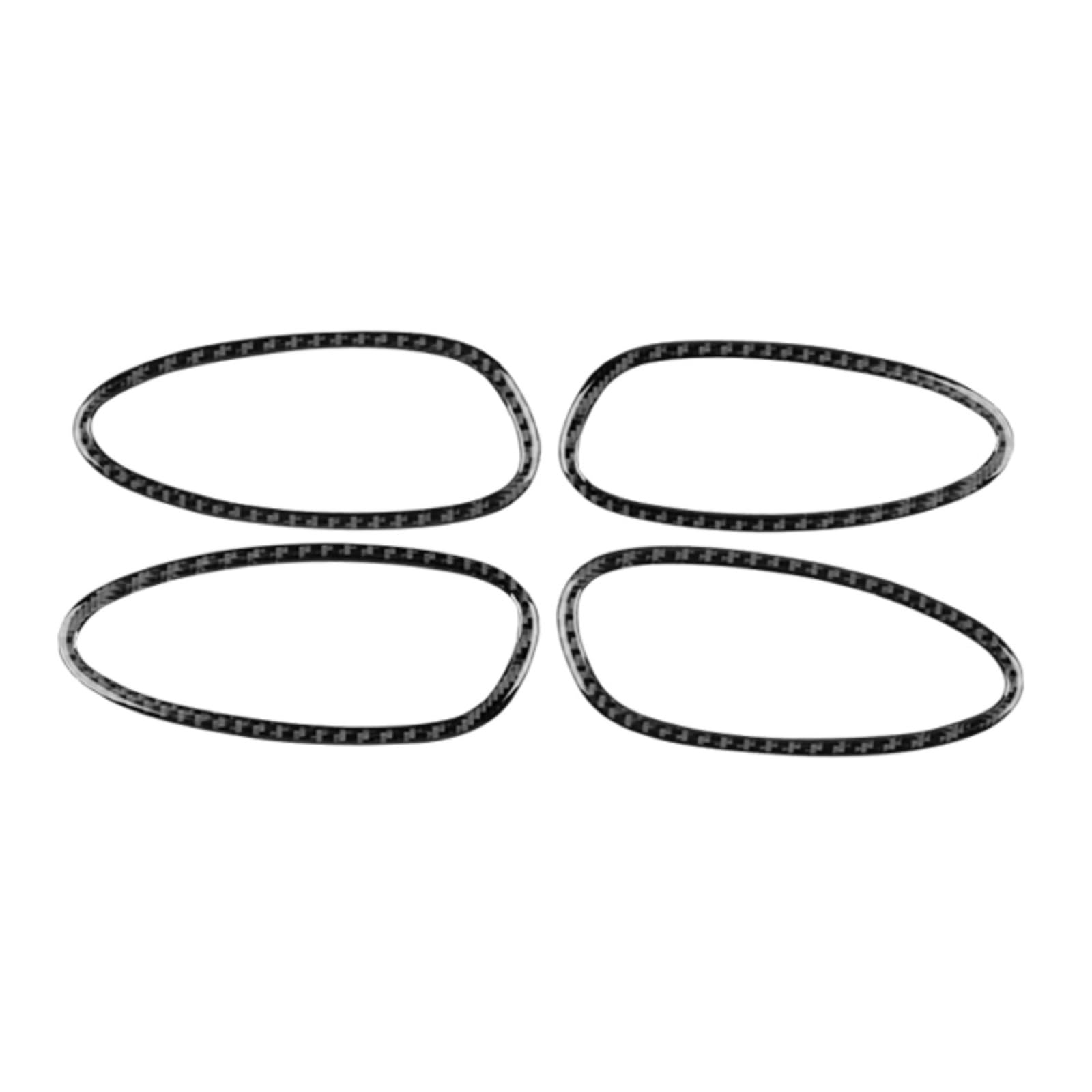 QBKGMEWCA Car Door Handle Switch Sticker Compatible for Seat Leon MK1 Altea 2005 2006 2007 2008 2009 2010 2011 2012 LHD RHD Real Soft Carbon Fiber(Type1)