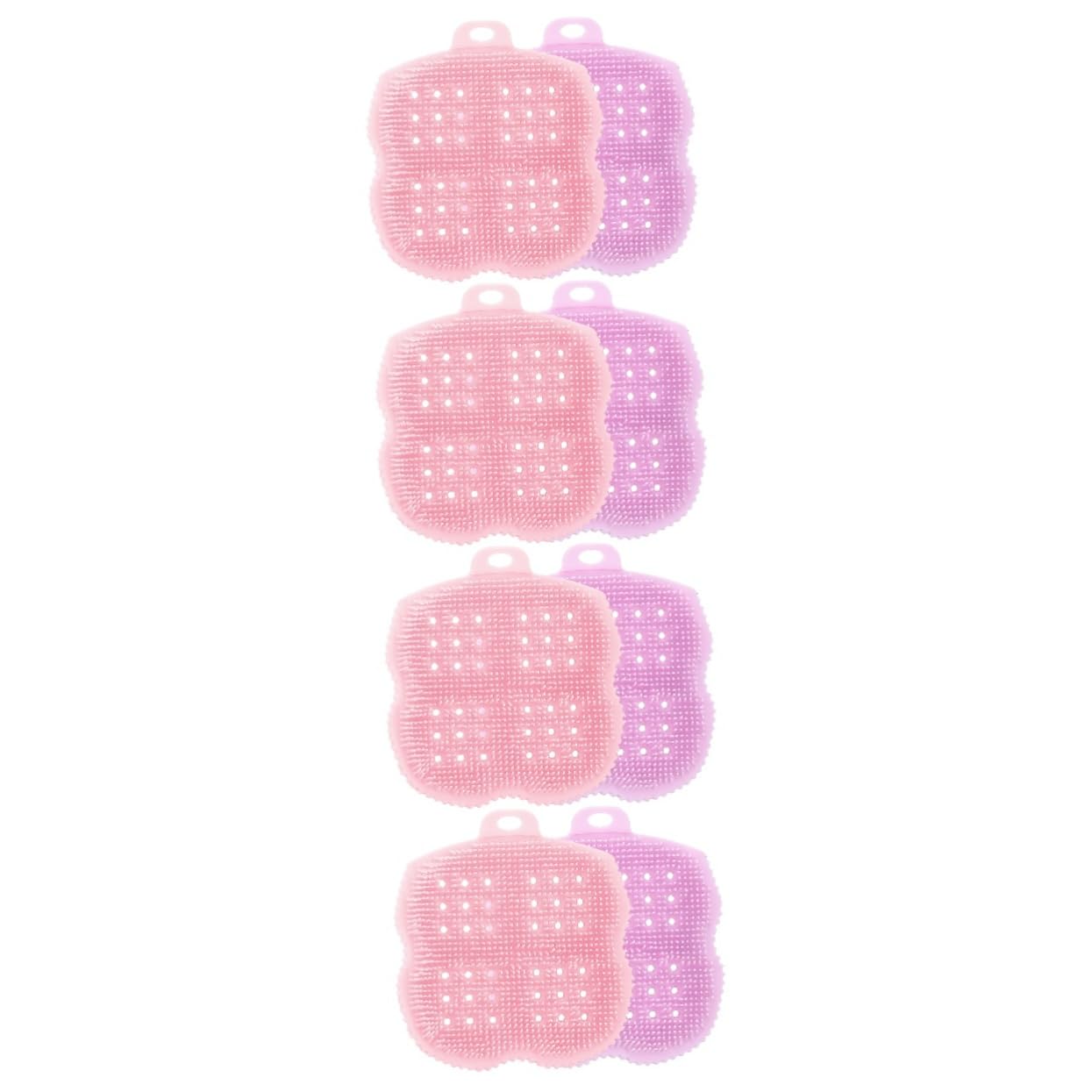 8 Pz Spazzola in Silicone Guanto Esfoliante Esfoliante Spazzola Da Bagno Scrub Da Uomo Accessori Pennello Luffa Scrubber Bambino Pennello Per Il Viso Gel Di Silice