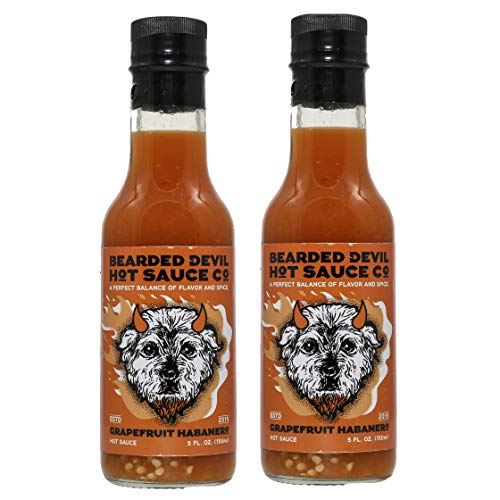 Bearded Devil Hot Sauce Co Grapefruit Habanero 5 oz Small batch and local Vegan Gluten Free No
