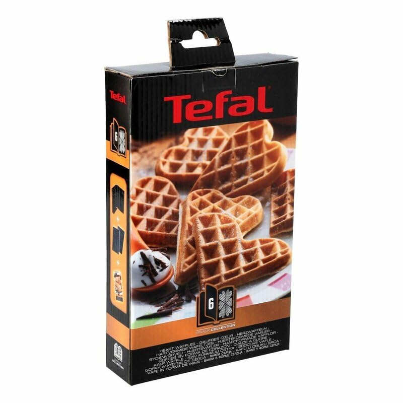 LUTH Premium Profi Parts Lot de plaques à gaufres en forme de cœur compatibles avec Tefal Xa800612 pour Snack Collection Appareil combiné Appareil à...
