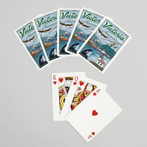 Baraja de 52 cartas tamaño póker Victoria British Columbia miniatura 7