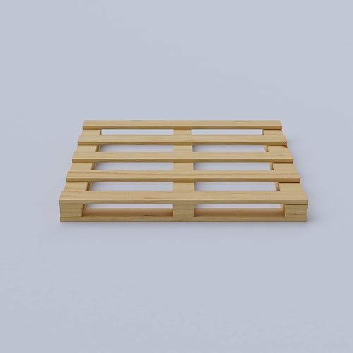 Miniatura 3 de Treaton, Paletas de madera de 4 vías, fáciles de usar comercial, totalmente montadas, estructura de madera resistente y resistente, 40 x 36 x 5, 10