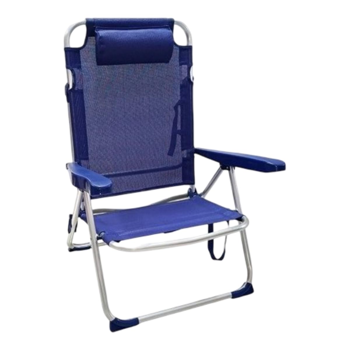 Sicignano Sdraio in Alluminio Ø22 mm, Telo Textilene, con Cuscino, 115 x 64 x 50h cm (Blu)