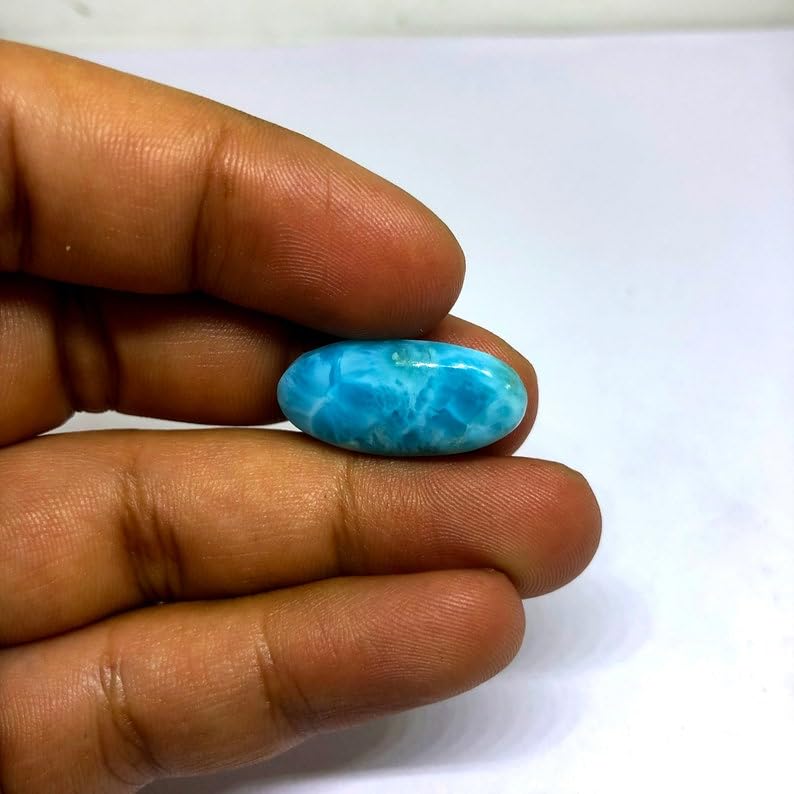 Larimar cabochon en vrac pour fabrication de bijoux pendentif et bague fait main fait maison