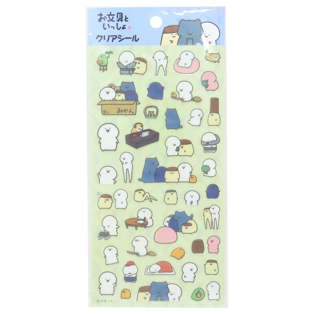 Amazon.co.jp: お文具といっしょ[シールシート]クリアシール/4