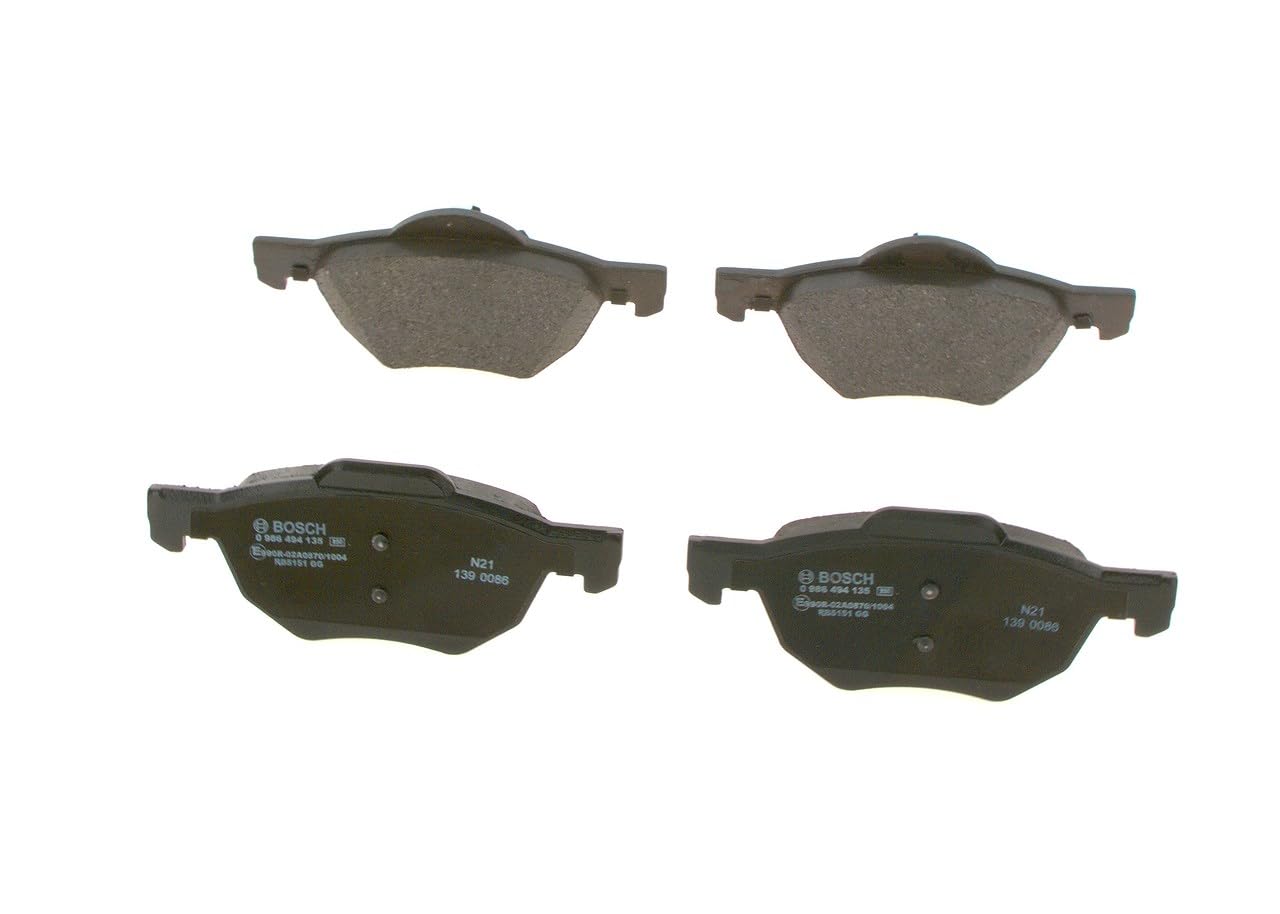 Bosch BP1046 - Pastiglie Freni Auto, Delantero - Calidad Bosch - Reducción de Ruido y Polvo - Certificación ECE-R90 - Sin Cobre - 1 Juego de 4 Pastillas