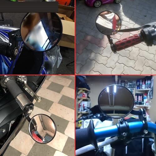 Rétroviseurs moto embout de guidon 22mm angle réglable - 3
