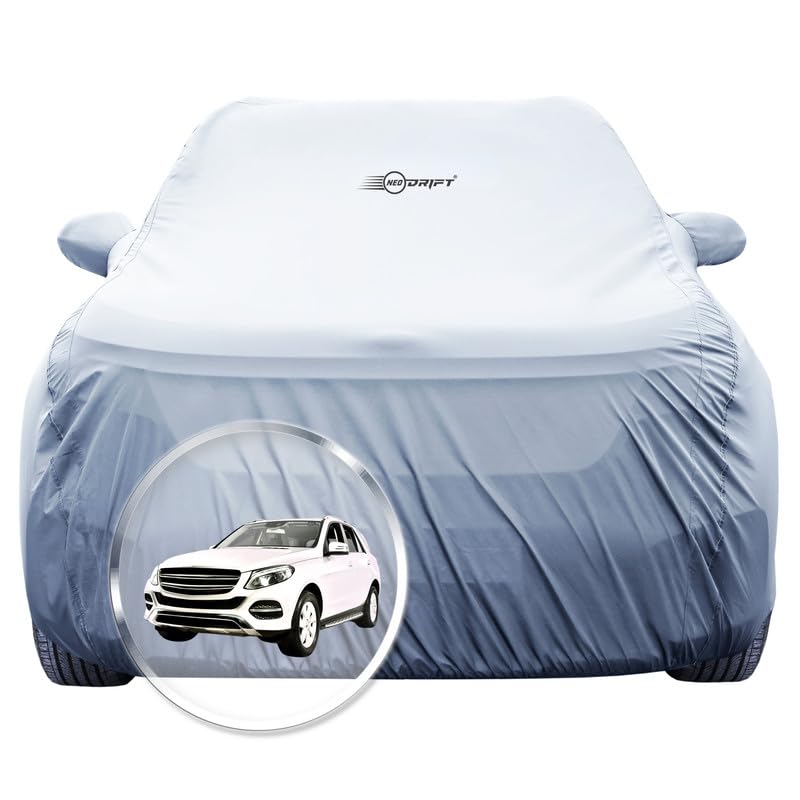Image of NEODRIFT 'SilverTech' Car Cover for Mercedes GLS-GLE-250 (100% Water-Resistant, All Weather Protection, Tailored Fit, Multi-Layered & Breathable Fabric) (Colour: Silver)
