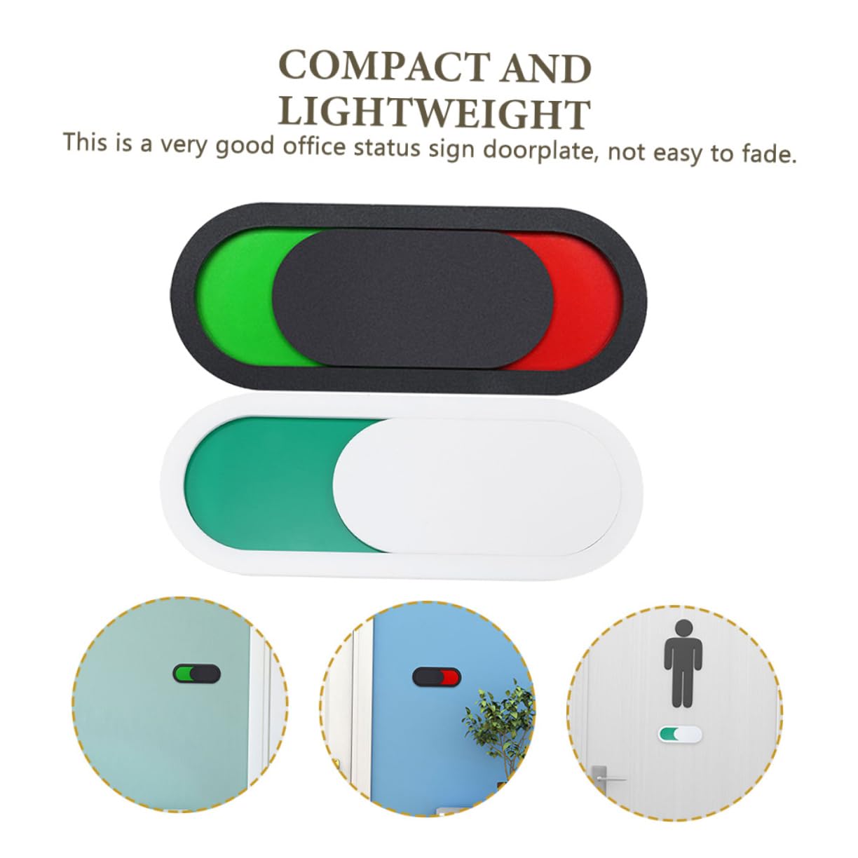 Uonlytech 5 Series Estado De Cambio De Número De Casa Control Deslizante Decoración Del Baño Condujo Para Señal De La Puerta De La Oficina Señal De Baño En Uso Plexiglás 6 Piezas X 5