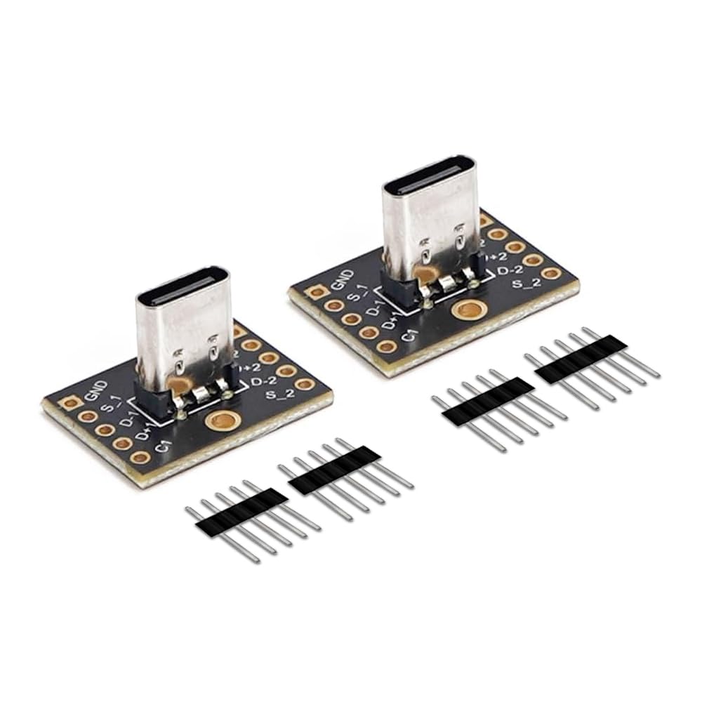 Amazon.co.jp: Treedix 2pcs USB type C 変換基板 PCBボード T型 メス