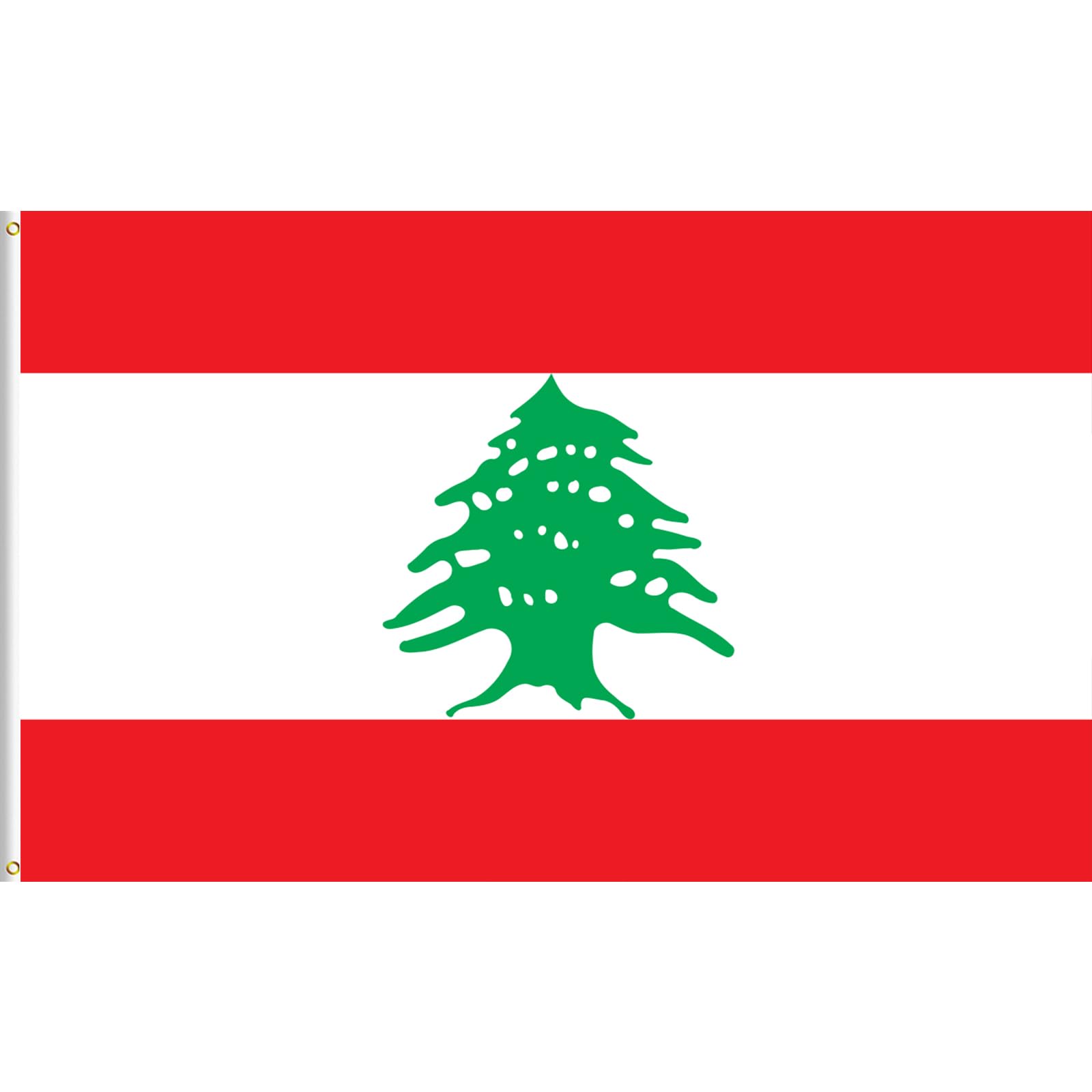 Lixure Lebanese Flag Lebanon Flag Republic of Lebanon Banner 3 x 5 FT, 90 x 150 cm, Polyester Banner for Outdoor Vivid Color